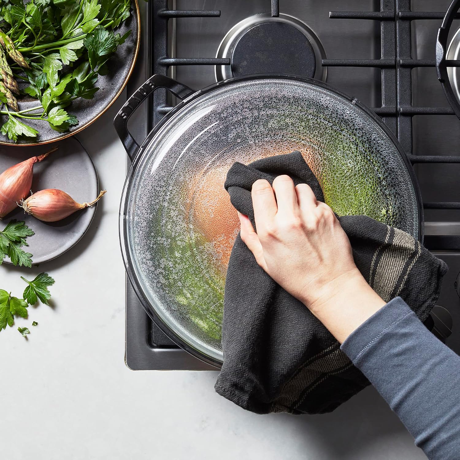 Staub Cast Iron Braiser with Glass Lid, Dutch Oven, 3.5-quart, serves 3-4, Made in France, Matte Black