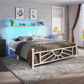 Homkdom 14 inch Full Size Metal Platform Bed Frame with Headboard, Victorian Full Size Bed Frame with Strong Metal Slats, No Box Spring Needed, Noise-Free, Easy Assembly, Suitable for Bedrooms, White