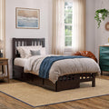 AFI, Tahoe Twin XL Platform Bed with Matching Footboard & Set of 2 Under-Bed Storage Drawers, Espresso