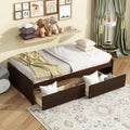 Bellemave Twin Kids Bed with Storage 2 Drawers, Wood Twin Daybed with Storage, BedFrames for Kids, Adults, Espresso