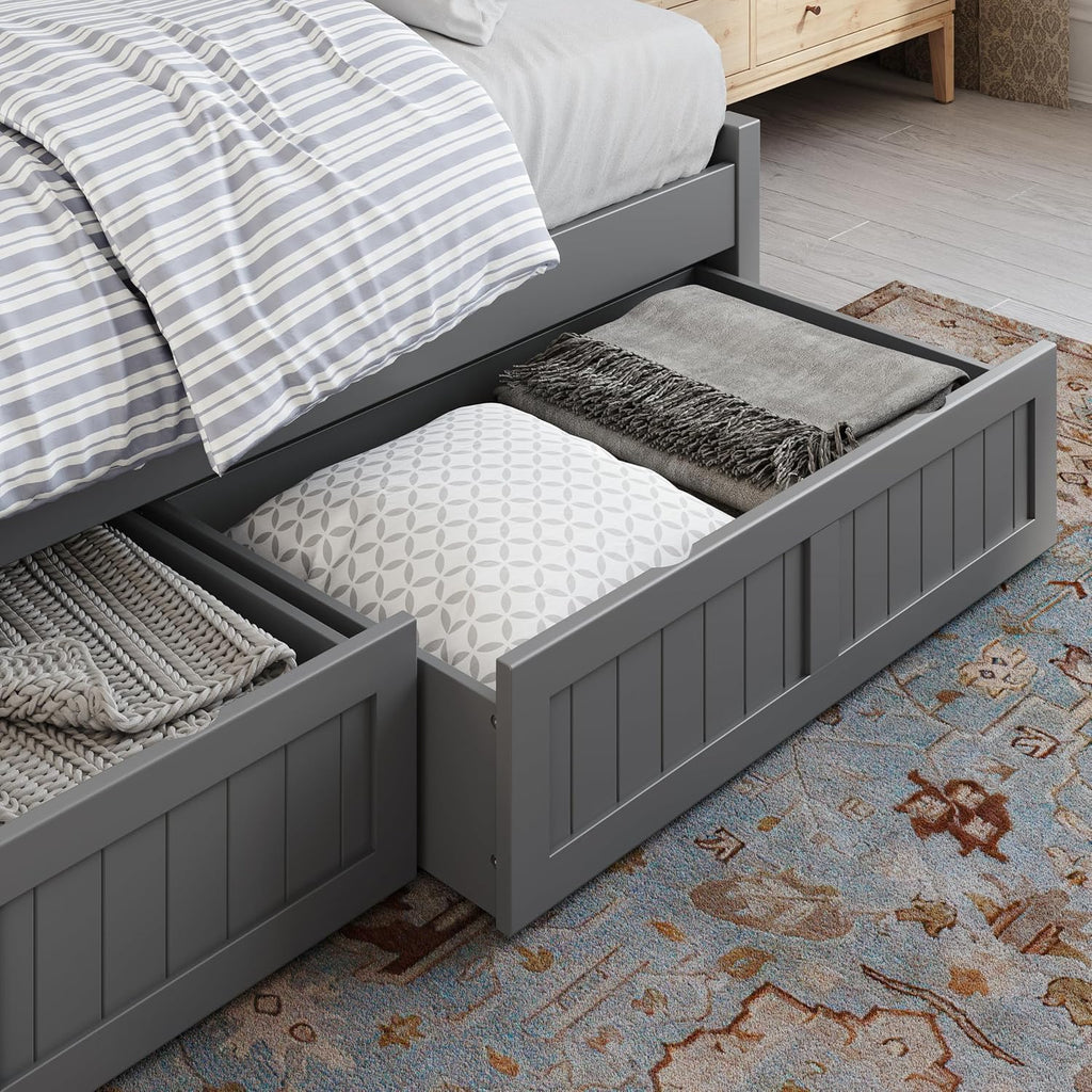 AFI Cambridge Twin Wood Daybed with Set of 2 Drawers in Grey