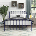 Lexicon Full Metal Bed Frame, Platform Bed with Strong Metal Slat Support Under Bed Storage, Full Bed Frame with Headboard, No Box Spring Needed, Easy Assembly, Full, Navy Blue