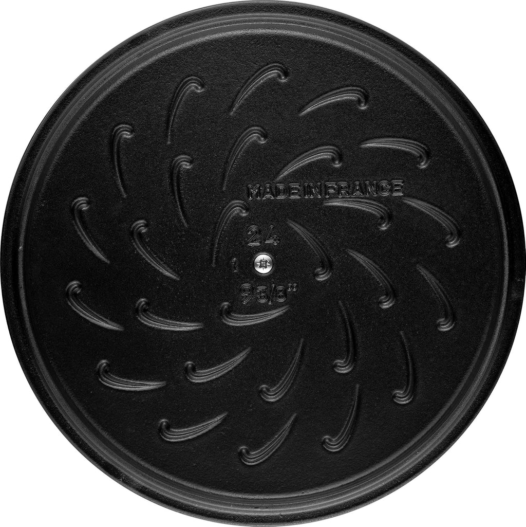STAUB Chistera Cast Iron Oval Casserole, Grenadine Red, 24 cm